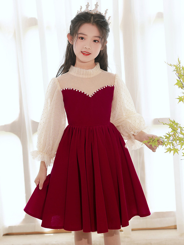 Nuevo estilo chino de Año Nuevo vestido de Año Nuevo vestido de niños vestido de cumpleaños vestido de princesa