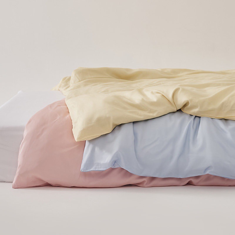 Premium Tencel Duvet Cover Set Breathable Ice Silk Bedding_voghion.com