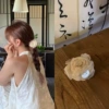 5092 Handmade Flower Clip-Milk Tea Color