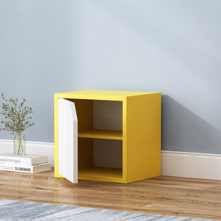 Small Square Cabinet Free Combination Grid Cabinet Floor-Standing Bookcase Student Storage Cabinet Household Storage Cabinet Small Cabinet Narrow Gap Cabinet