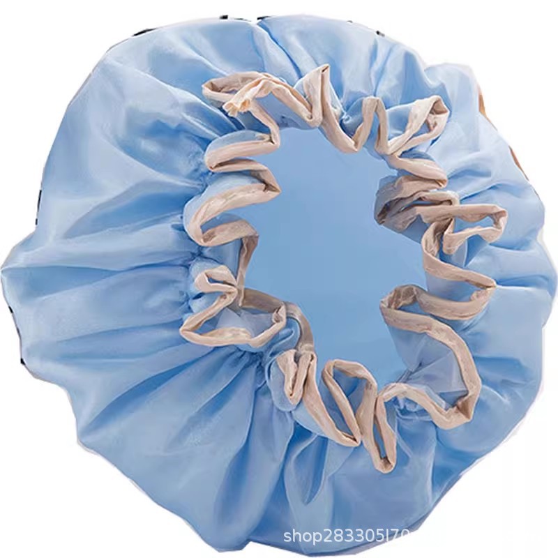 Doble sombrero de baño a prueba de agua para adultos estilo coreano para mujeres ducha de baño limpieza casera a prueba de polvo cocina humo de aceite