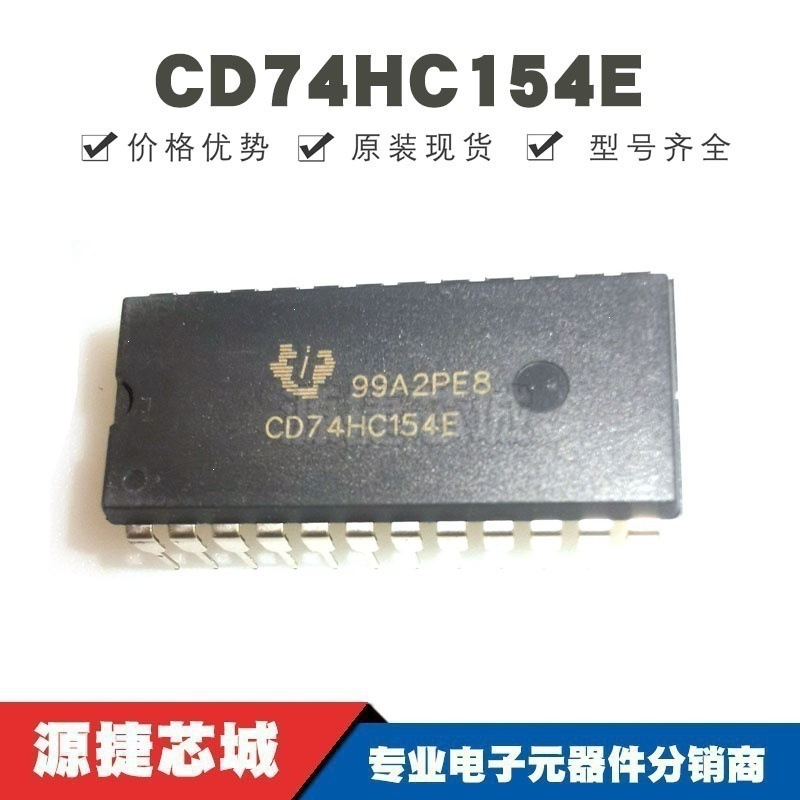 CD74HC154E 直插DIP-24 4-16线译码器/数据分离器 全新原装正品