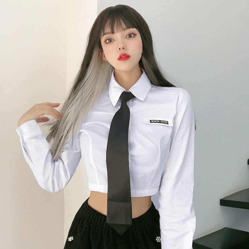 (2개) 2 조각 JK 유니폼 가을 뜨거운 소녀 세트 이른 가을 최고 디자인 틈새 짧은 셔츠 주름 치마를 원합니다
