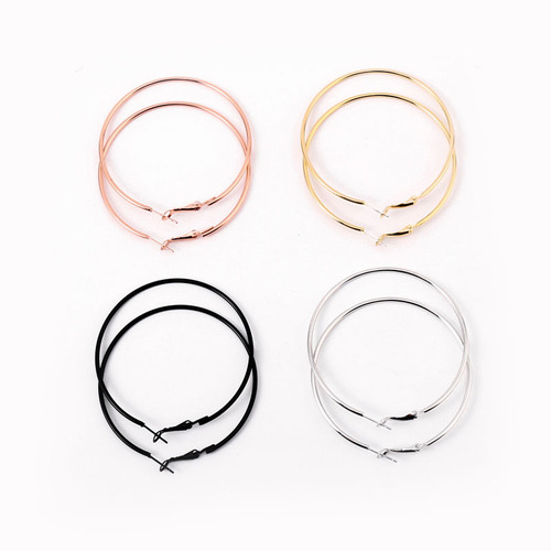 Eurasian cross-border exaggerated large round hoop earrings 925 hypoallergenic ring-shaped metal earrings hoop earrings for women