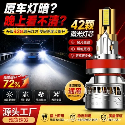 Amazon's best-selling car LED headlight modification, super bright bulbs, front headlights, low beam, high beam, strong light car lights wholesale (Ön faralar)