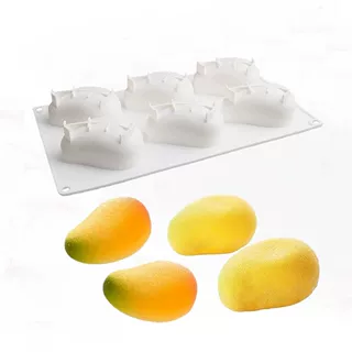 现货6连芒果香蕉慕斯蛋糕模具diy冰淇淋奶冻水果烘焙硅胶模耐高温