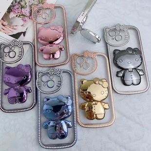 NEW NEW Electroplated Dot Diamond Cat E5 11pro 12PROMAX 13MINI, 14pro 15 Protective Case
