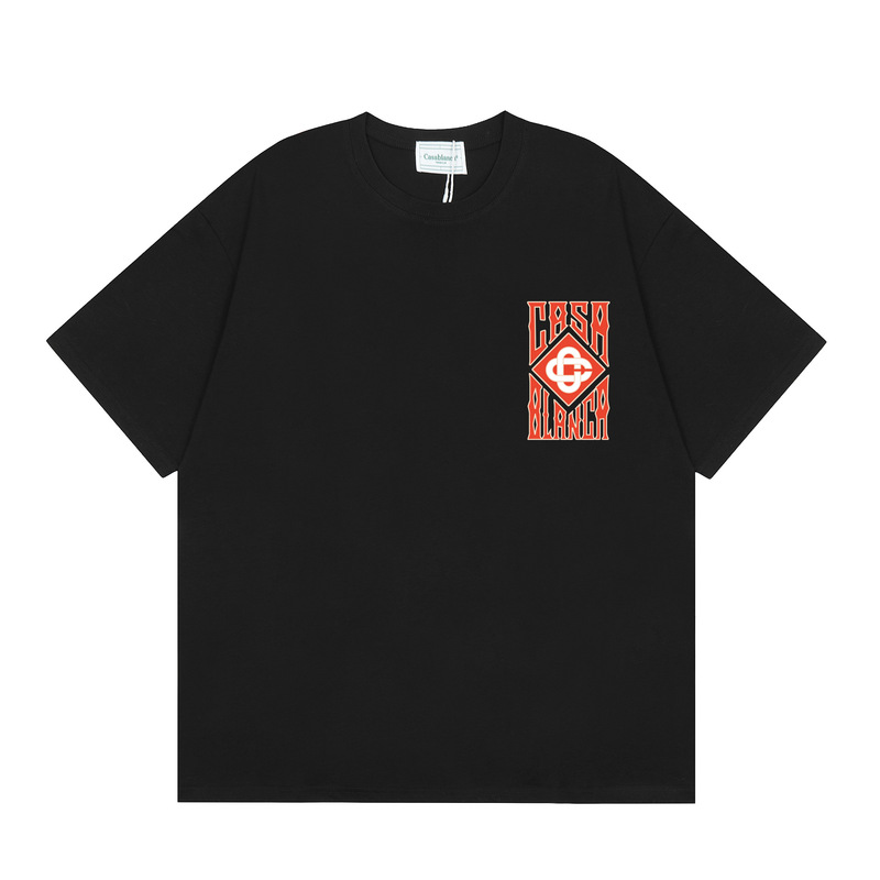 クロスボーダーカサブランカ夏新作カサドリームゲートプリント男女兼用ルーズ半袖Tシャツ純綿|undefined