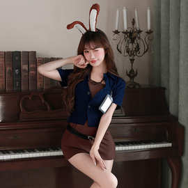朝慕情趣内衣可爱甜美兔子制服装角色扮演兔女郎性感火辣纯欲秘书