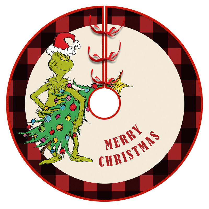 クリスマスツリーのスカート グリンチ クリスマス フェスティバル パーティー デコレーション ツリー スカート グリンチ クリスマスツリー デコレーション オーナメント ツリー スカート|undefined