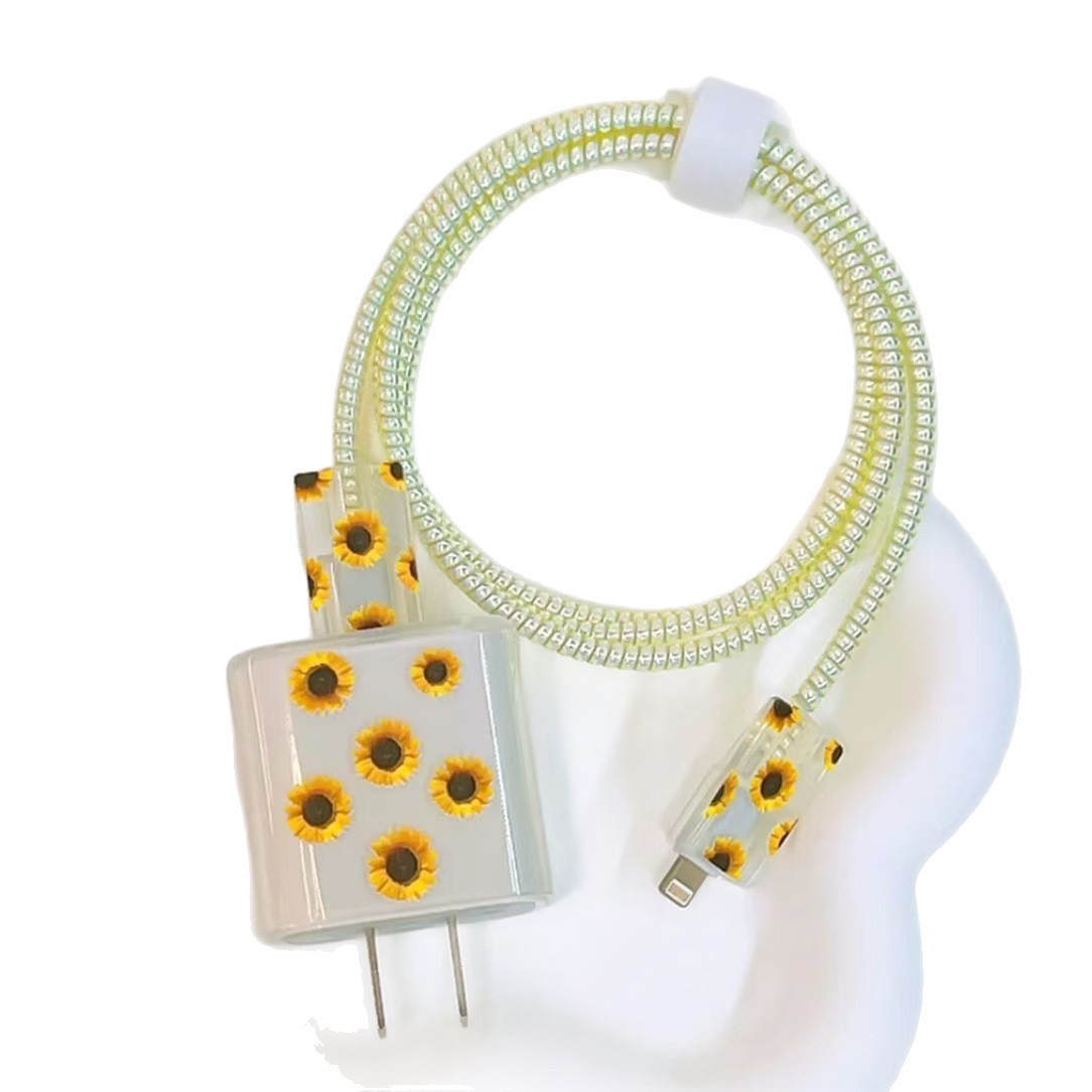 Aplicable a Apple 14 Cable Cover iPhone 13 Cargador Head 12 Promax Winding Cable Cover iPad