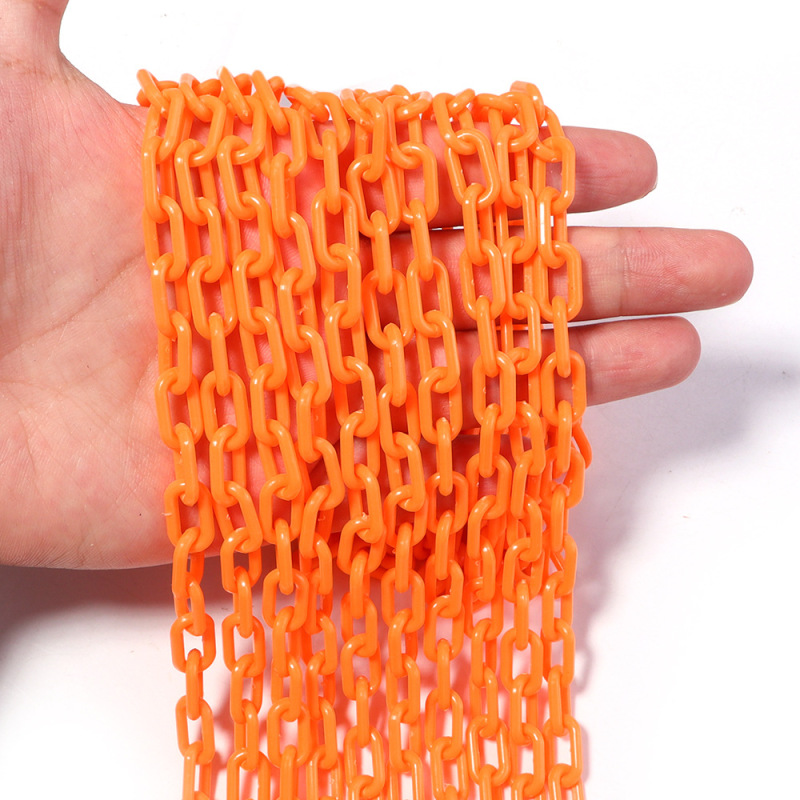 カラーアクリルチェーンバックルストラッププラスチックチェーン装飾バックルチェーン diy 手作りジュエリーアクセサリー|undefined