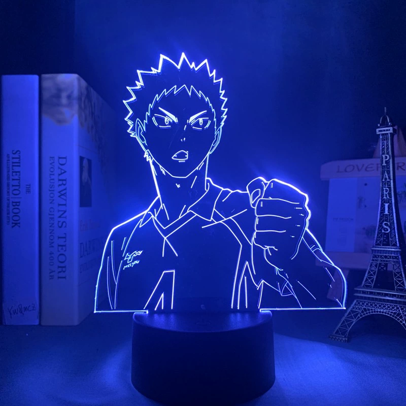 Акриловая ночная LED-лампа с волейболом, минифигура, 3D, подарок на день рождения