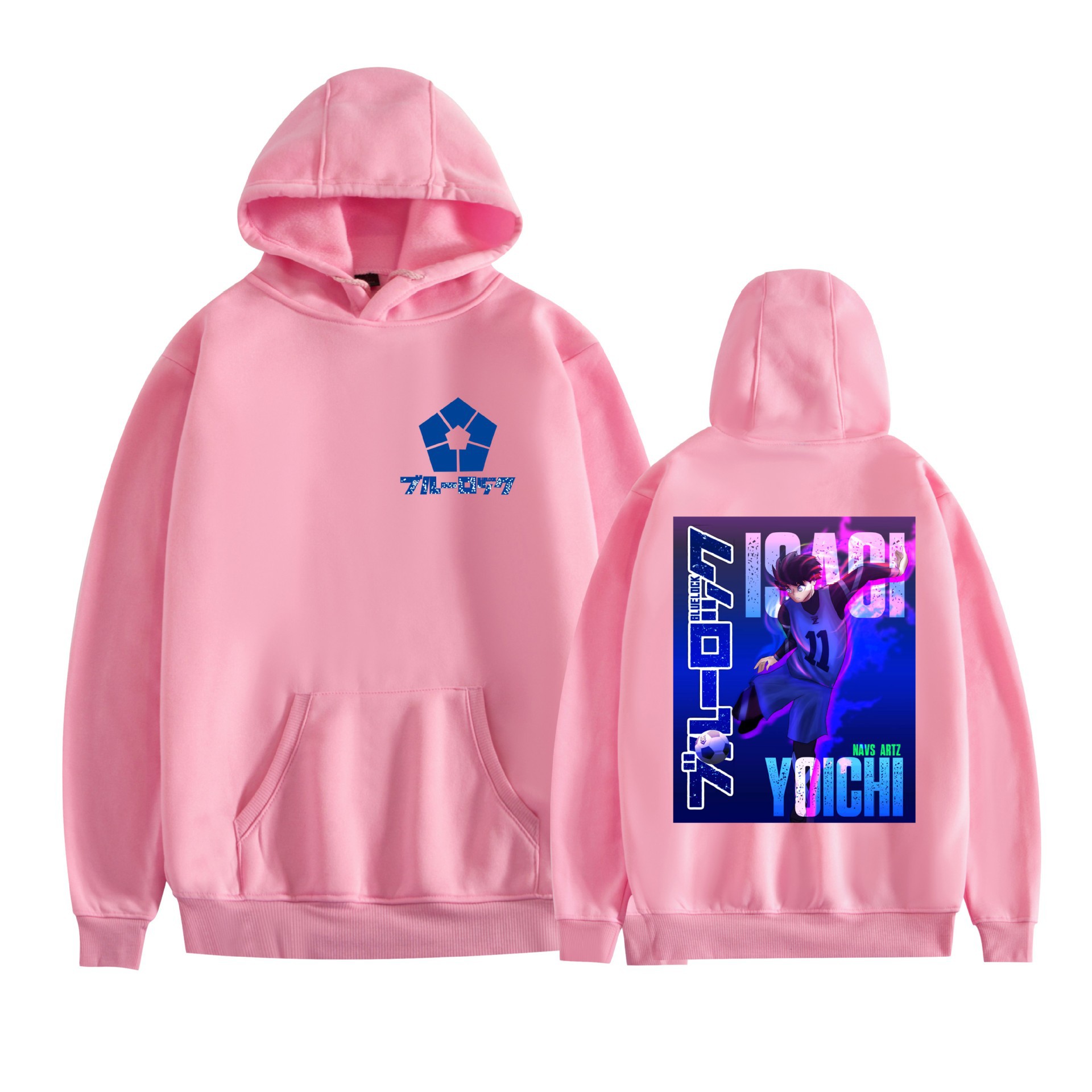 Nuevo estilo transfronterizo BLUE LOCK azul prisión animación periféricos hombres y mujeres suéter con capucha suelto casual