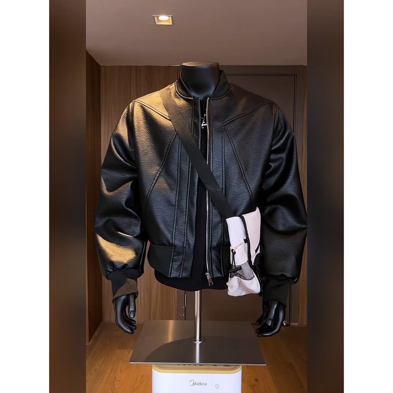 American Retro Motorcycle Leather Jacket for Men, 2025 Spring and Autumn New Heavy-Duty Stylish High-End Flight Jacket