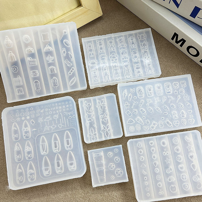卡通微缩甜品园水果乐园DIY果汁杯美甲装饰高透模具DIY雕花胶模|undefined