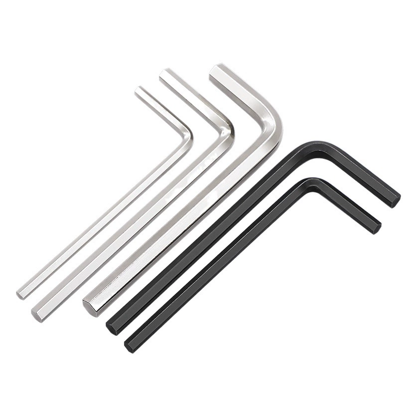 Шестигранный ключ никелированная L-образная одинарная Шестигранная внутренняя 6-угольная черная универсальная отвертка 0,9-8 мм