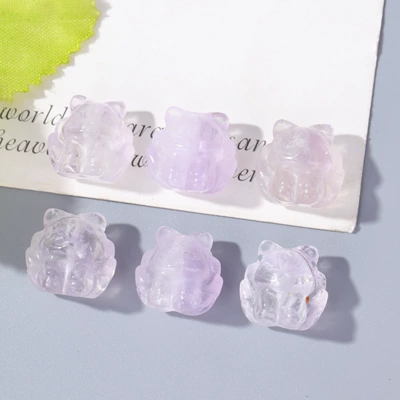 Zərgərlik ara hissələri, Natural Amethyst Pink Crystal - no-22-nine-tailed-fox