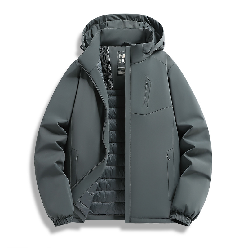New cross-border autumn and winter graphene cotton jacket, lightweight casual color-blocked casual coat, thickened, warm, and windproof jacket