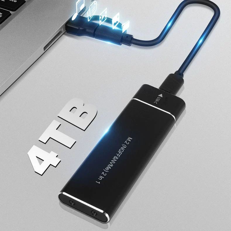 Корпус для SSD M.2 USB 3.1 10G, двойный протокол NGFF/NVMe, внешний M.2 накопитель для ноутбука