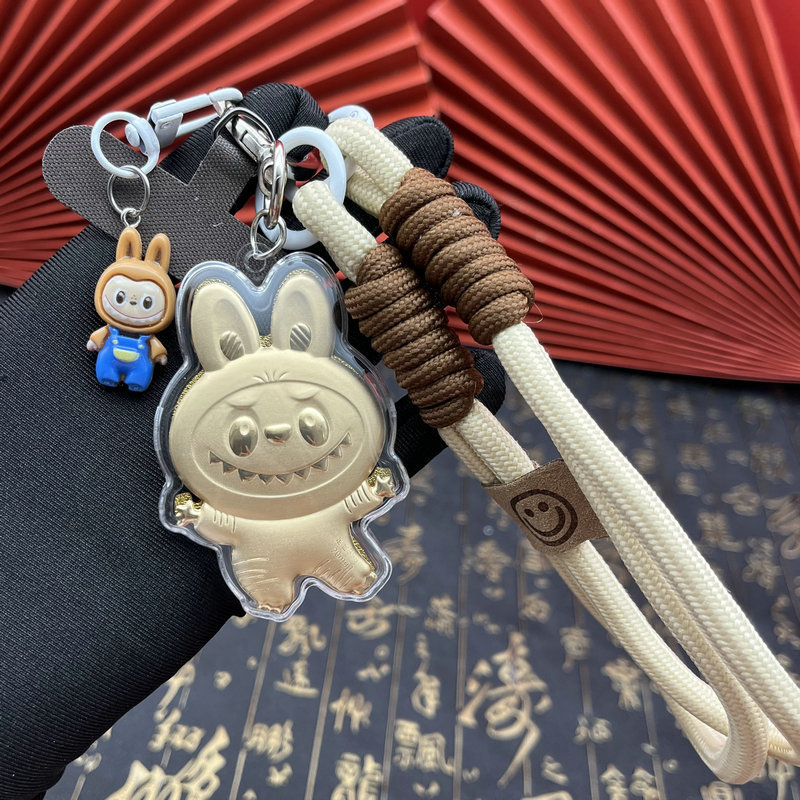 水贝足金布拉拉钥匙扣labubu手机链包挂件送女友爆火礼品批发|undefined