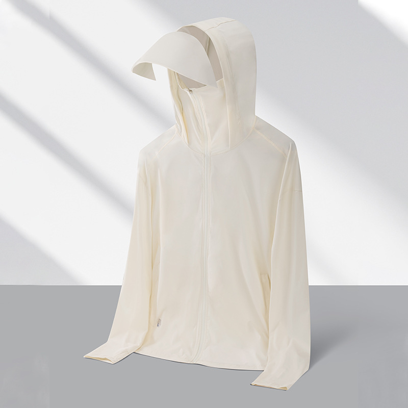 Hielo de nylon helado de verano ropa de protección solar anti-UV para hombres y mujeres UPF100 + encapuchado viaje deportivo exterior image 3