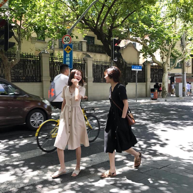 Long Dress 2023 Summer New Cute Belly Covering Large Dress British Style Casual Elegant Women's Dress