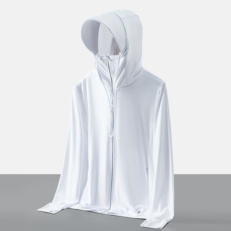 Outdoor Ice Silk Sun Protection Clothing for Men and Women, Summer Lightweight, Anti-Uv, Breathable Fishing Sun Protection Clothing, Electric Vehicle Jacket