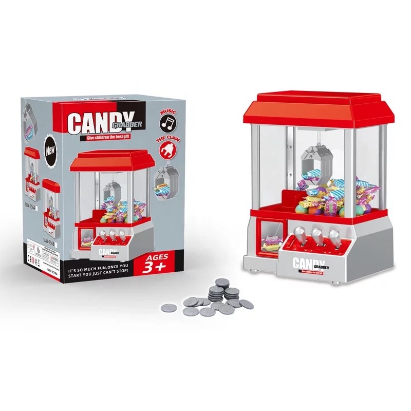 Máquina de muñeca con monedas transfronterizos niños juegan casa juguete clip muñeca máquina mini hogar máquina de caramelo máquina de juego