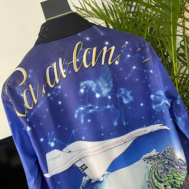 ForMen 2025 Spring New European And American Fashion Trend Foreign Trade Youth Popular Digital Print Men's Cardigan Shirt_voghion.com