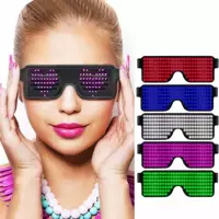 Source factory LED light glasses dynamic display glasses LED shutter glasses Halloween cheer props