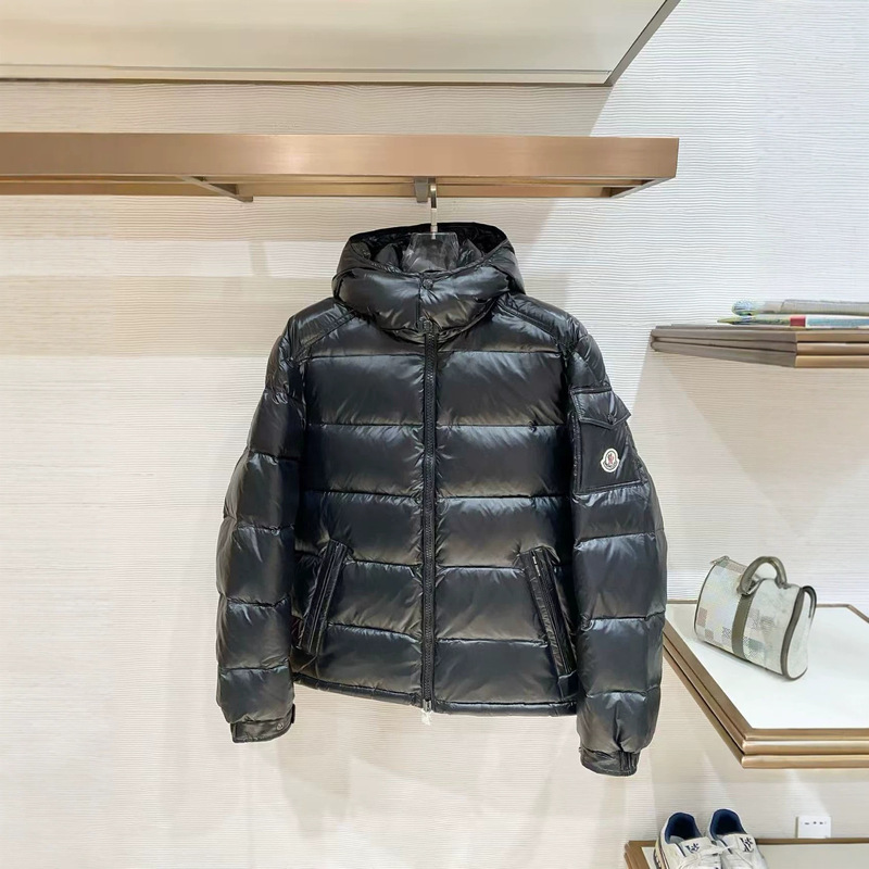 Cross-border Mengjia Maya thickened winter high-end glossy down jacket, unisex short hooded waterproof coat Cross-border Mengjia Maya thickened winter high-end glossy down jacket, unisex short hooded waterproof coat