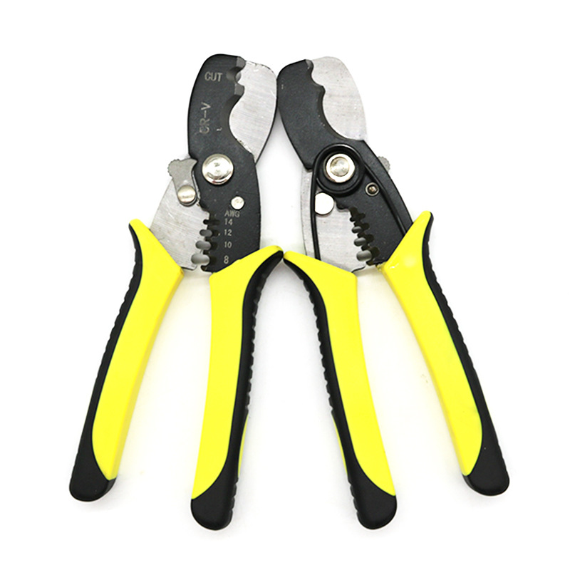 8寸铬钒钢剥线钳电缆电线剥皮工具工业级电工钳