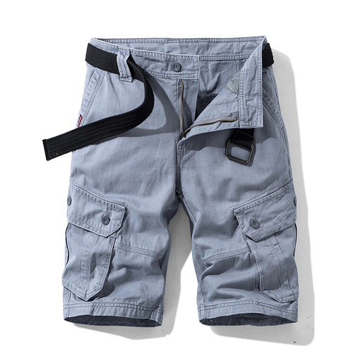 Men's Summer New Fashion Retro Light Luxury Multi-Pocket Work Shorts Cross-border Exclusive Amazon 95554