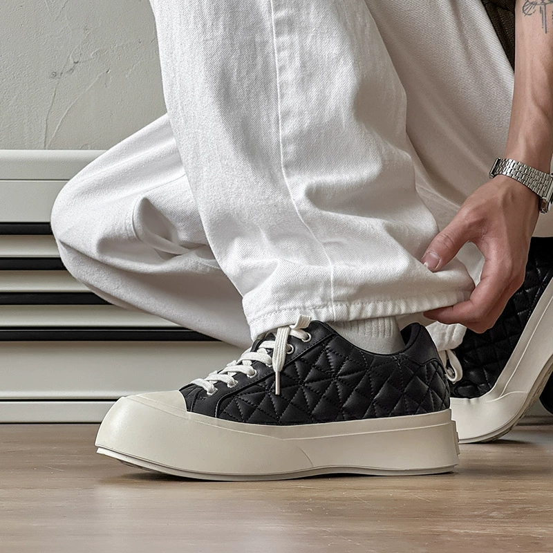 Спортивные скейтборды Мужская обувь тренд дикие мужские туфли весной 2025 новый толстое дно усилено тренд дикие повседневные туфли