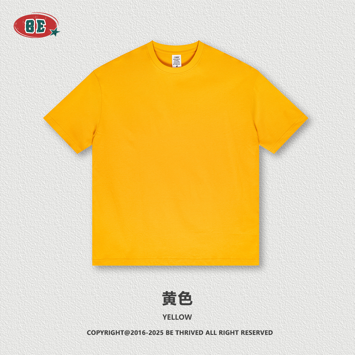 BE Men's 2025 Camisa en blanco de manga corta de algodón puro de color sólido para hombres Camiseta suelta de manga corta de marca de moda para hombres verano