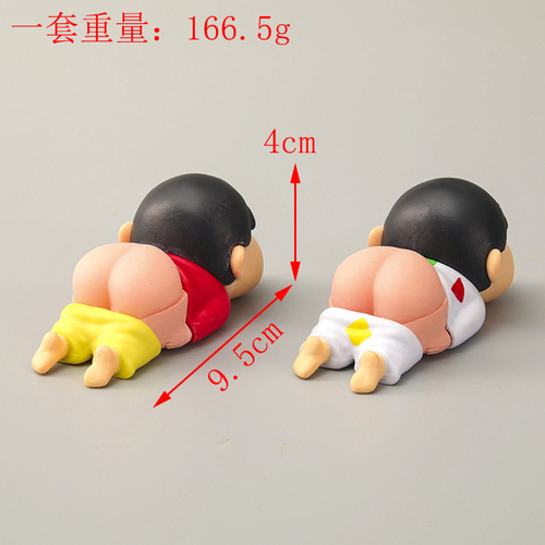 PVC Little Newbie Figures Peripheral Animation Cartoons Soft Butt Shinnosuke Dolls Toys Cars Trendy Ornaments Wholesale