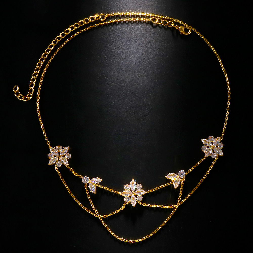 Vente chaude front sourcil chaîne lumière luxe tête chaîne cheveux accessoires européen et américain mariée coiffure accessoires pour femmes_voghion.com