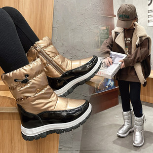 Manufacturer Wholesale Kidsren's Snow Boots 2025 Boys' Cotton Shoes, Medium and Large Kidsren's Velvet Warm Winter Boots, Export Girls' Winter Boots