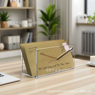 Acrylic Letter Paper Organizer Mail Sorter Letter Holder Desktop Organizer for Home and Office