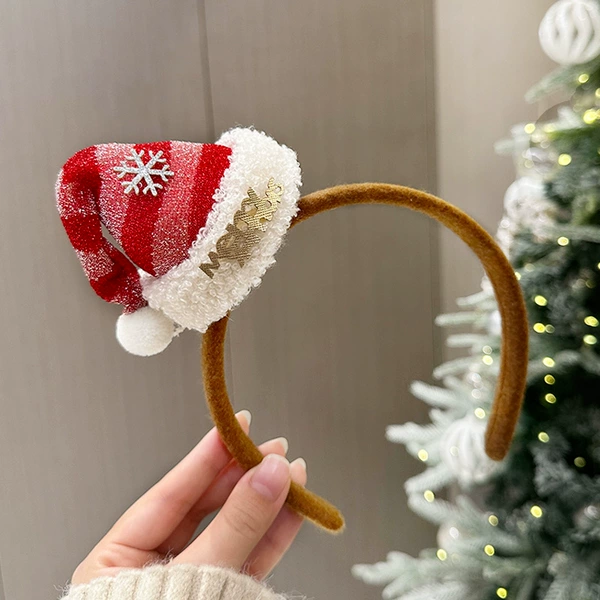 Striped Christmas hat headband