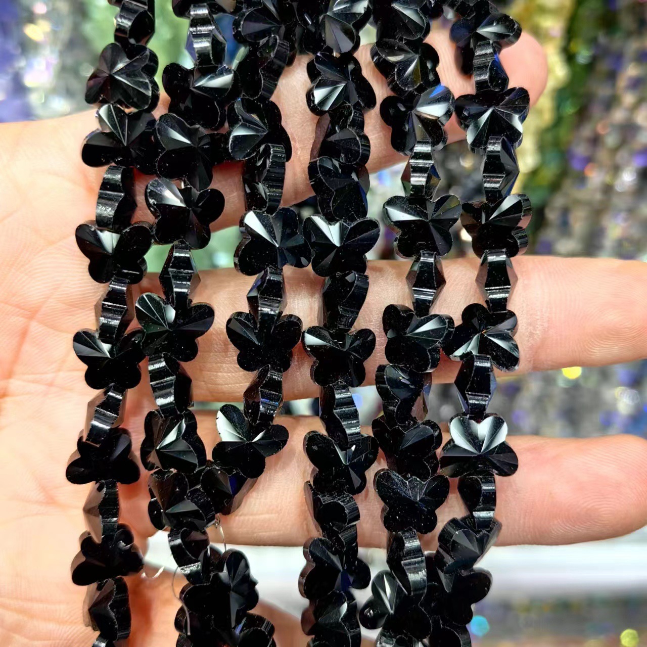 8mm mariposa de cristal de cristal de corte de cristal boutique joyería DIY pulsera hecha a mano accesorios de cadena de teléfonos celulares cuentas