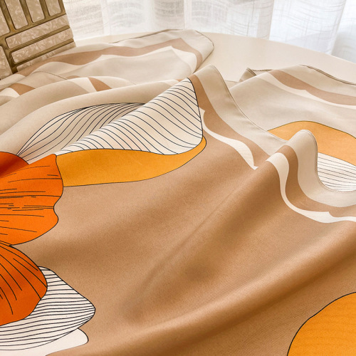  Silk Scarf Women's Fashion Temperament Large Square Scarf Women's Twill Decorative Scarf Vacation Sun Protection Shawl Scarf Headband