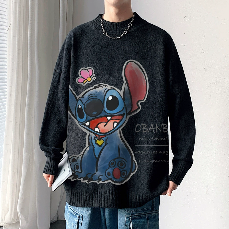 Взрывы! Осенне-зимний утепленный свитер, мужской свободный свитер с длинными рукавами в гонконгском стиле, мужской свитер в гонконгском стиле DMY308-P45