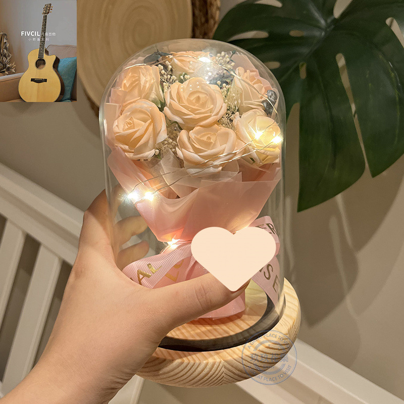 [핫셀 추천] 초여름 - 향기로운 핑크장미 7송이 - 선물가방 + 축하카드 + 배터리 증정 [완제품 발송]