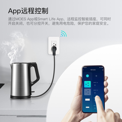 Tuya WiFi smart home wall socket app timing voice control USB+typec dual hole smart socket