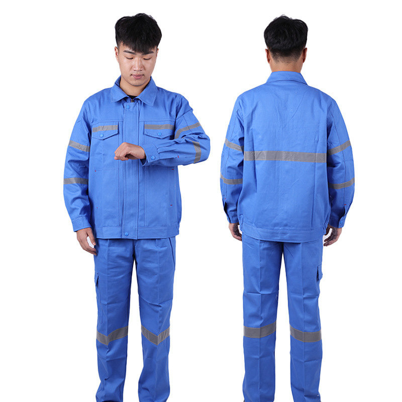 全棉电焊工作服工装套装男春秋耐磨反光条劳保服纯棉焊工服批发|undefined