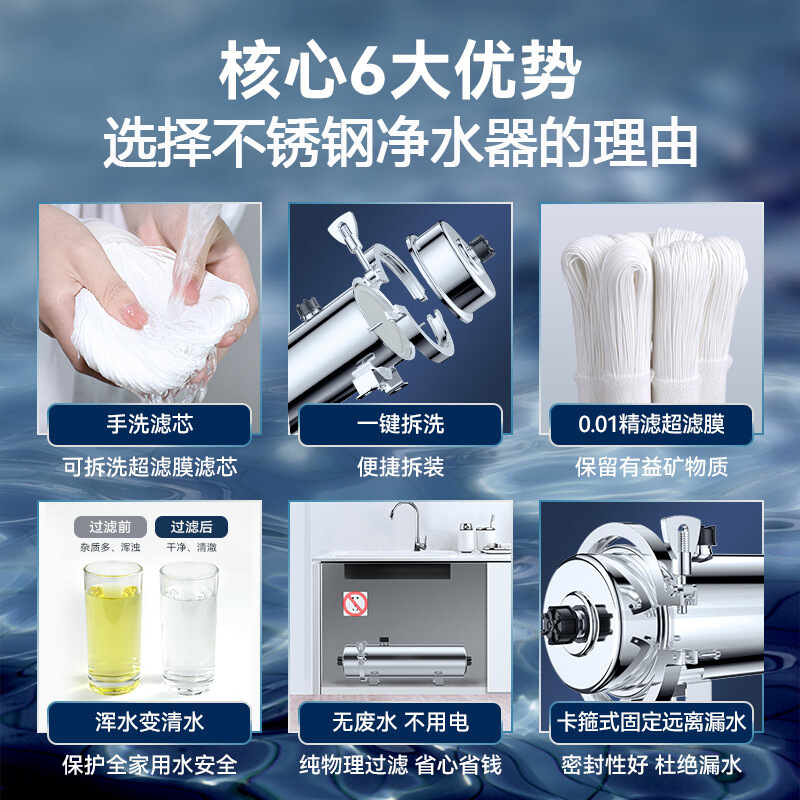 中央净水器家用直饮全屋大流量超滤净水机井水地下水自来水过滤器|undefined