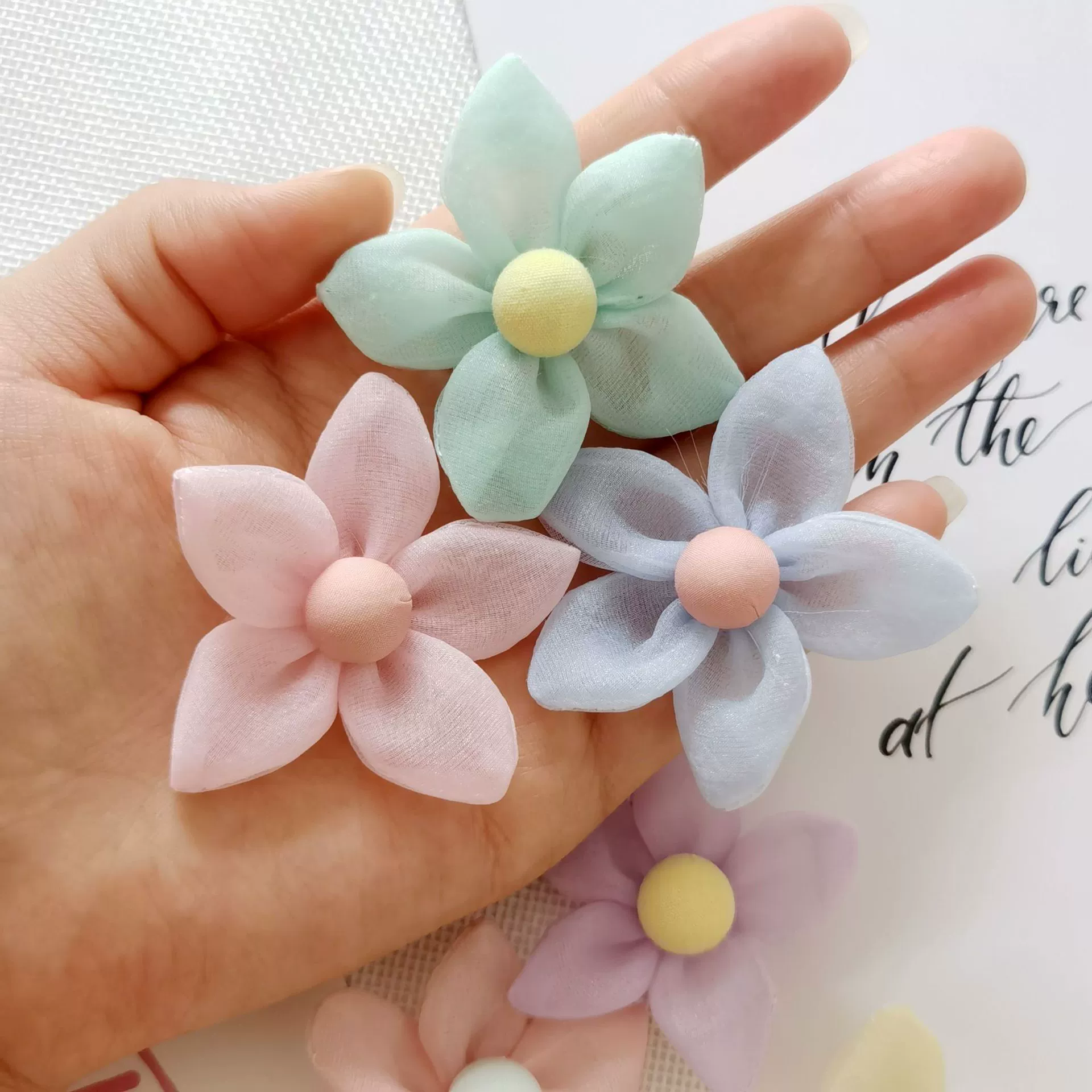 Cloth, hair accessory lapel pin, flowered, DIY