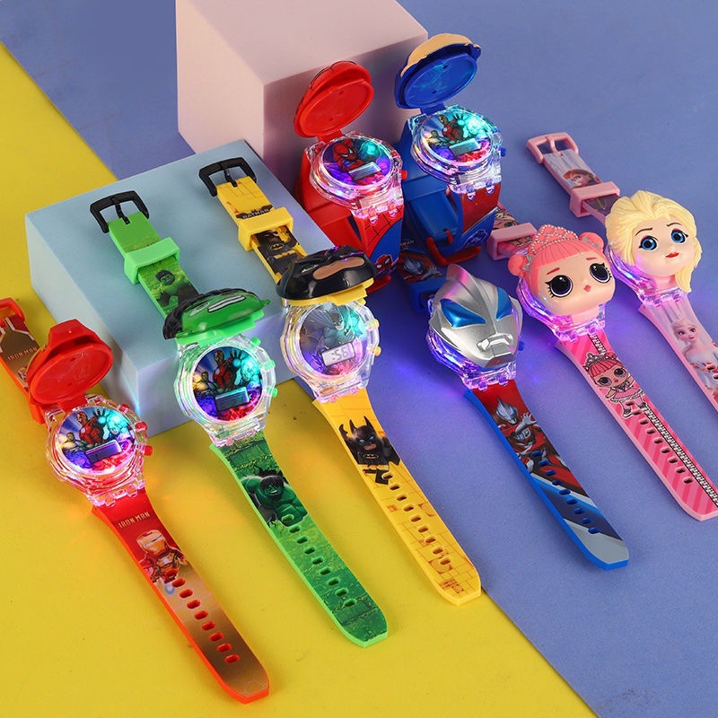Ultra Light Music Kidsren's Cartoon Digital Watch Kidsren's Baby Boys and Girls 3 Toddler Toys 6 Years Old